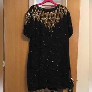 Authentic 100% pure silk cocktail dress, genuine silk/ soei/ seda/seta. Natural